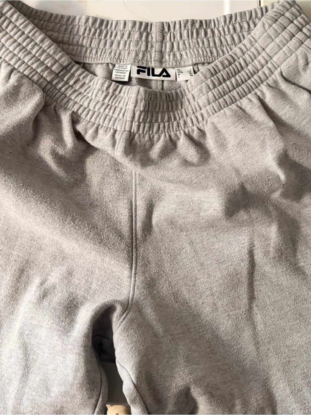 FILA Light Gray Elastic Waist Sweatpants